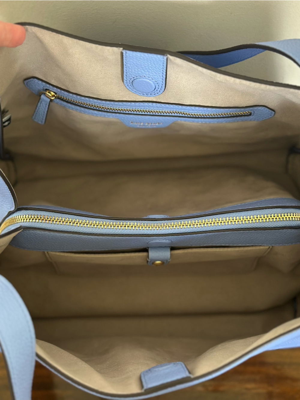Kate Spade Knott Large Shoulder Bag - Periwinkle Blue - Like New! See Video! - Picture 3 of 12